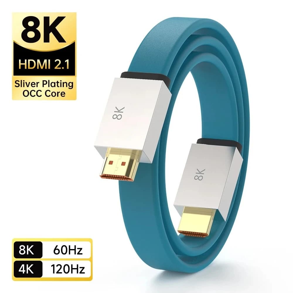 HDMI 2.1 Cable 48Gbps 8K@60Hz 4K@120Hz Ultra High Speed HDMI Cord HDCP 2.2 & 2.3 HDR 10 eARC for Dolby Vision Atmos