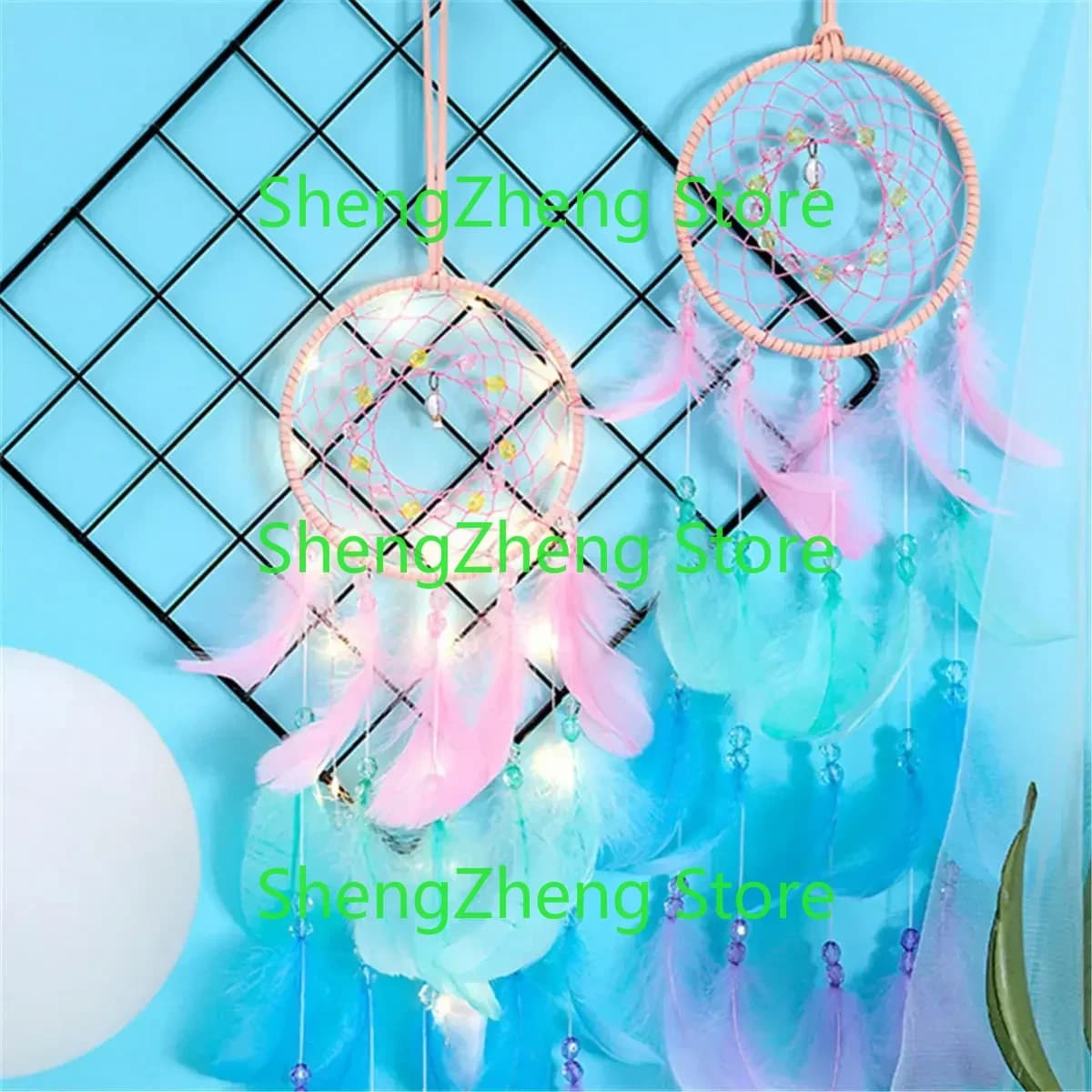 Dream Catcher Light Hollow Round Dreamcatcher Bedroom Living Room Wall Decorations