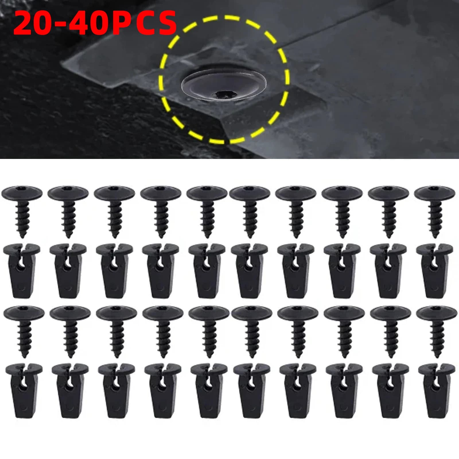 40PCS Motor Cover Splashguard Arco Wheel Torx Screw Stop Clip Fixing Bolt for Volkswagen VW Audi Seat