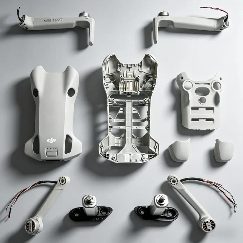 Original For DJI Mini 4 Pro Repair Parts Set Upper Shell Motor Arm Axis Shaft ESC Board Replacement Drone Accessories