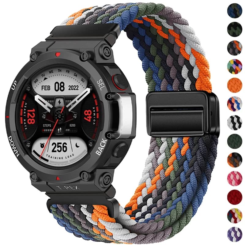 Cinturino ad anello intrecciato per Huami Amazfit T-Rex 2 3 cinturini Smart Watch Cinture elastiche in nylon per Huami Amazfit T-Rex/Pro/2Ultra Correa