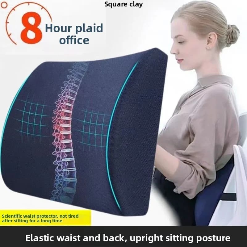 Seggiolino auto Memory Foam Supporto per la schiena Cuscino lombare Cuscino in vita Copertura in rete traspirante per accessori interni per sedie da ufficio