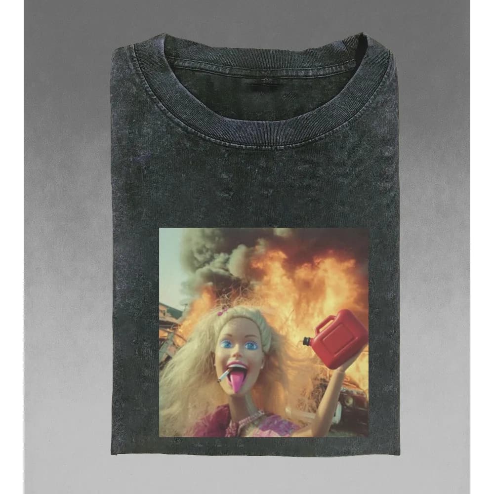 Vintage 90s Doll Face Meme Shirt, Funny Meme Graphic Tee Summer Men's and Women's T-shirt Top