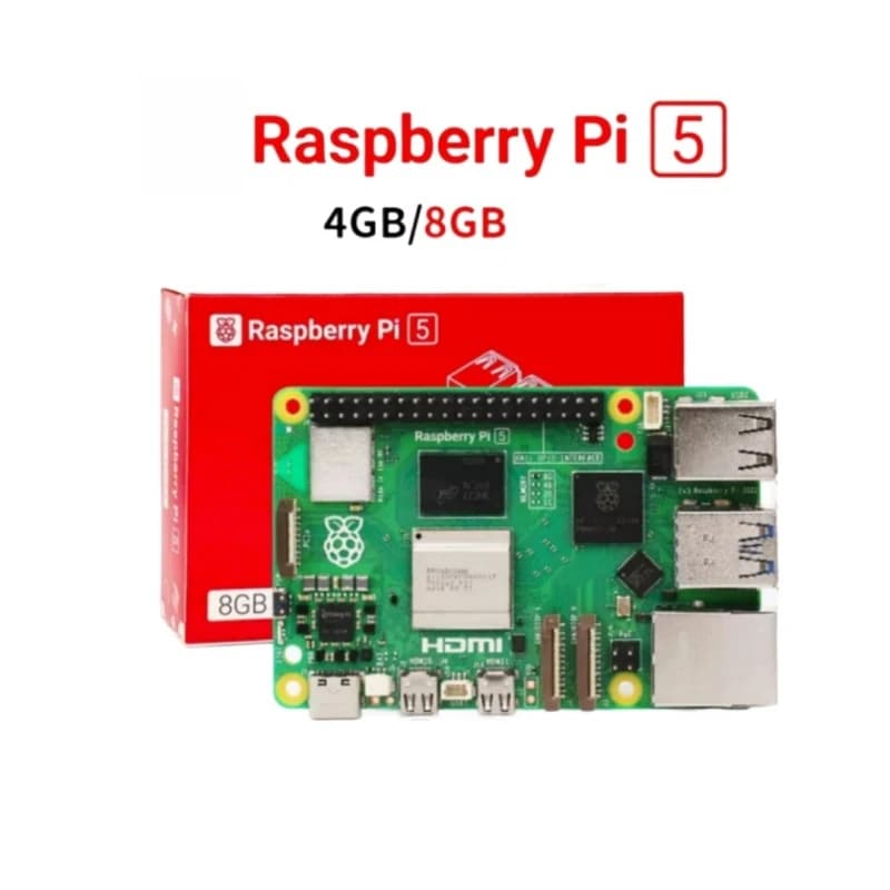Scheda di Sviluppo Raspberry Pi 5B 4G/8GB, Computer con Sistema Operativo LINUX, Scheda Madre per Programmazione AI, Raspberry Pi 5 4G/8GB