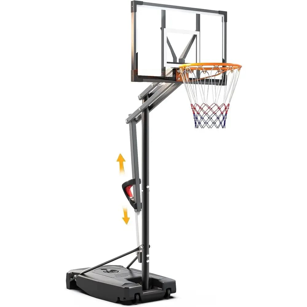 Basketball Cane for Outdoors with Adjustable Height, HDPE Board, Children Wheels, Teenagers and Adults