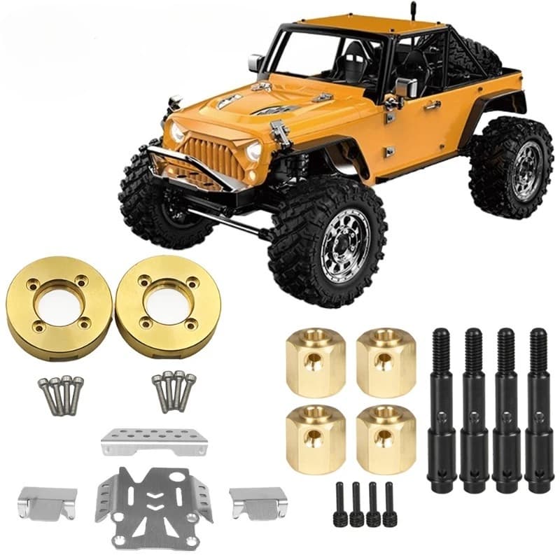 Blocchi di Peso in Ottone, Armatura Universale per Telaio, Giunti Estesi, Pneumatici Bridgestone per MXJ H12Y+ /12P 1/12 RC Crawler, Parti di Aggiornamento