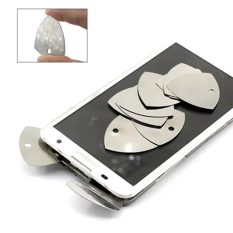 Strumenti di Apertura per Telefoni in Metallo 10/20/50 Pezzi, Plettri in Metallo per Chitarra, Apri-casse per iPhone iPad Tablet PC, Kit di Riparazione e Smontaggio 2035