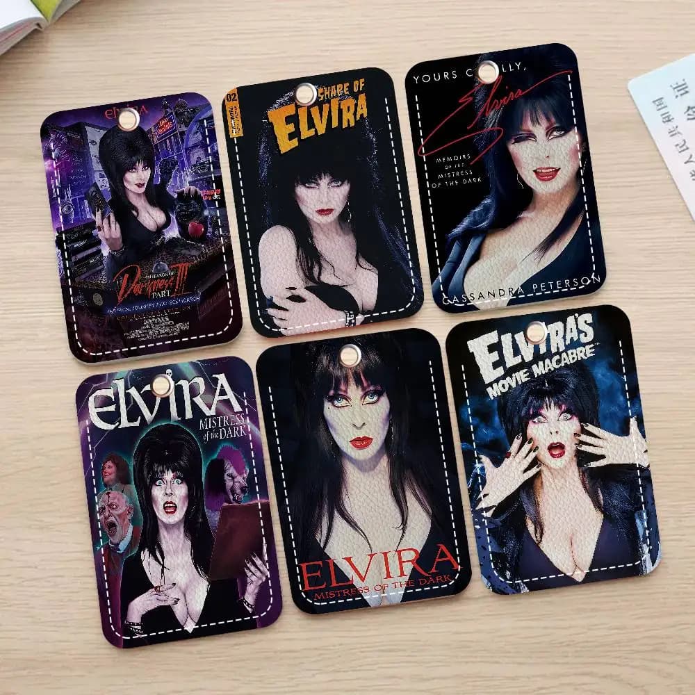 E-Elvira M-Mistress D-Dark Keychain, Card Holder, Banking Card Ring, Bus, ID, Credit Card