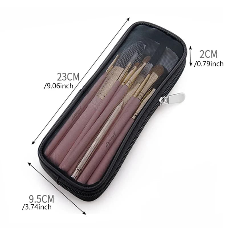 Borsa da Viaggio per Pennelli da Trucco, Organizer per Cosmetici e Articoli da Toilette, Kit in Rete per Uomo e Donna, Accessori per la Bellezza