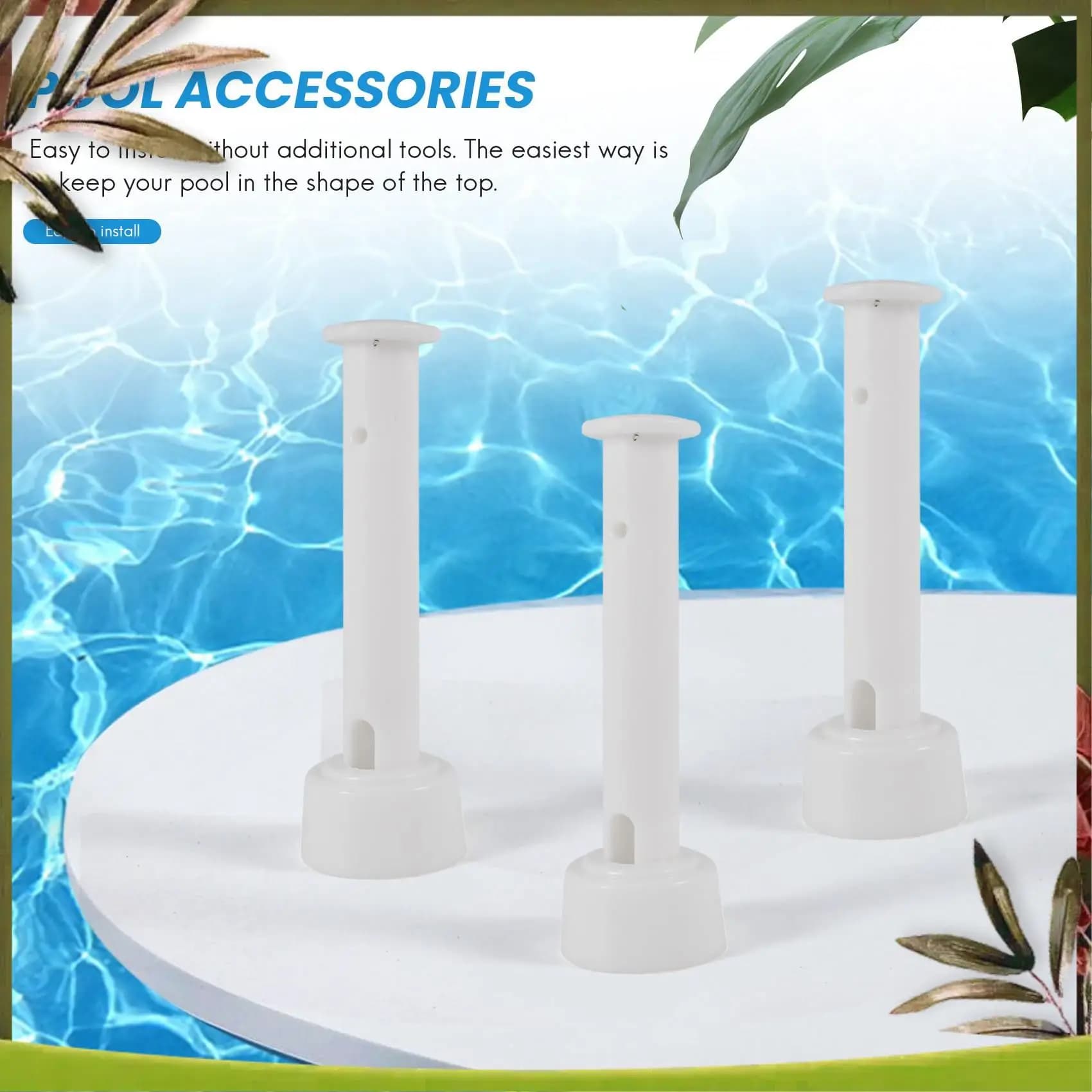 A08P-20Pcs Perni di giunzione per piscina in ABS, set di tappi da 6 cm/2,36 pollici per parti di ricambio per piscina 28270-28273