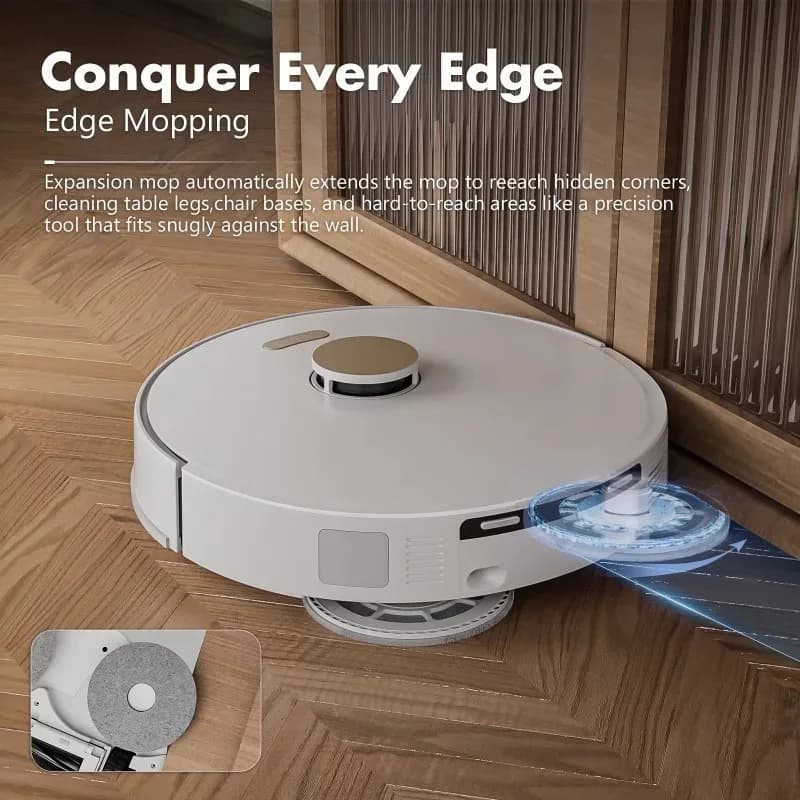 Robotic Vacuum Cleaner, Wet Dry Mopping, Remote Control, Smart Wireless Sweeping, Battery Powered, Home Cleaning Robot