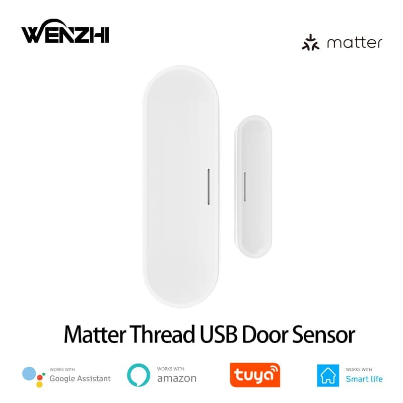 Sensore Wireless per Porte e Finestre, Sistema di Allarme Magnetico, Controllo Remoto tramite App Tuya Smart Life, Automazione Domestica