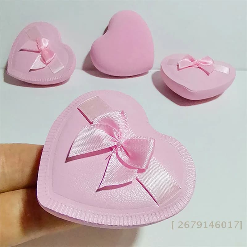 .YY26.2/5 pz. Spugnette for Heart Make-up with Flake, Dry and Bagnata Combination, in Soft Cotton, for Cushion Bottom