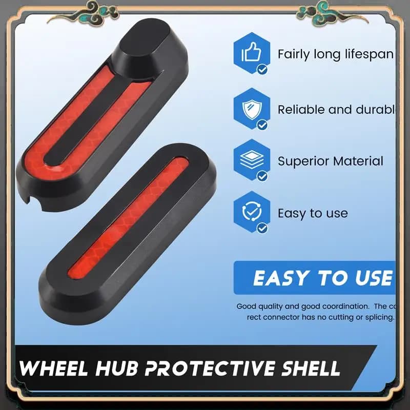 M45K-Per Xiaomi M365 Scooter elettrico intelligente Mozzi ruota Tappo Custodia protettiva con decalcomanie adesive Parte di ricambio per skateboard