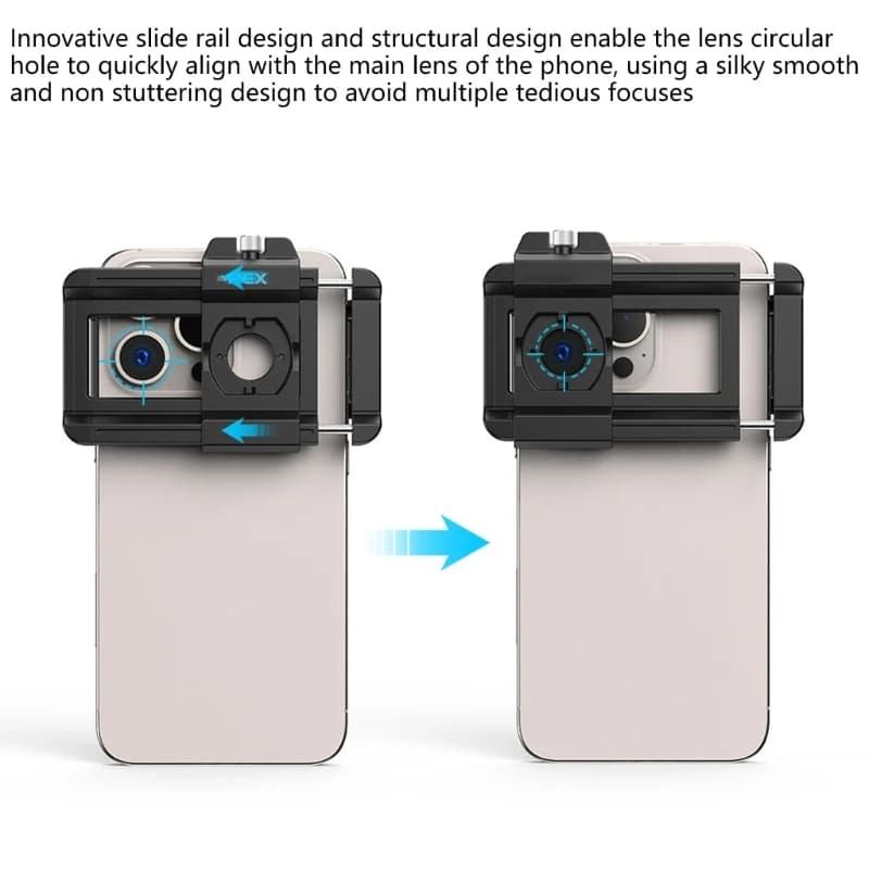 Lente per microscopio per telefono Lente universale con filtro CPL e clip per luce LED