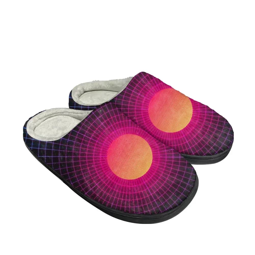 Electronic Music Ban Fashion Cotton Custom Slippers Mens Womens Sandals Plush Casual Keep Warm Shoes Thermal Comfortable Slipper