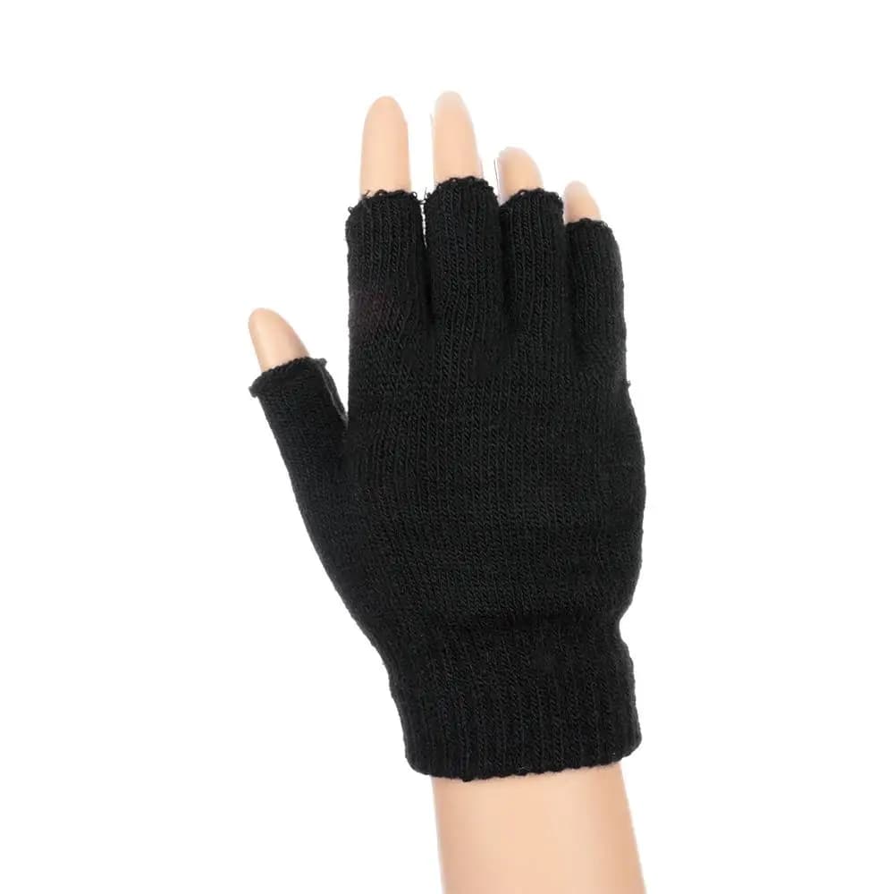 Guanti Invernali Elasticizzati alla Moda per Uomo, Caldi Guanti Senza Dita per Sport Invernali e Ciclismo, Guanti Lavorati a Maglia