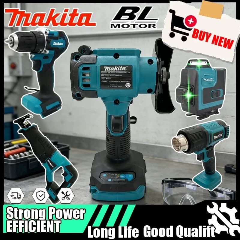 Makita: Vari Modelli di Utensili Elettrici Portatili, Pistola Termica Digitale, Sega a Sciabola Elettrica, Livella Elettronica