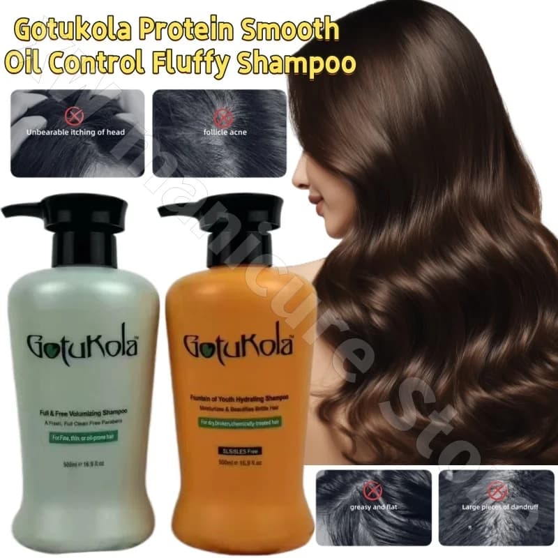 Shampoo per Cani Gotukola Proteine per Pelo Liscio e Rigenerato, Radici Rinfrescate, Controllo Olio, Anti-prurito, Pelo Forte e Voluminoso 500ml