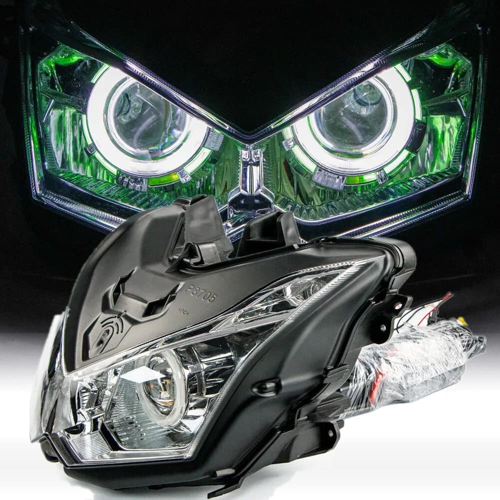 Accessori moto per 2010-2013 Kawasaki Z1000 faro blu/verde DRL faro Z 1000 luci anteriori a Led