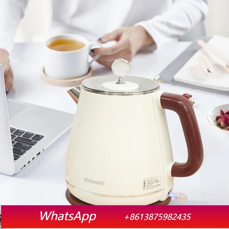 YJQ Stainless Steel Electric Kettle, Double Layered, Intelligent Home kettle, with automatic shutdown in case of power failure