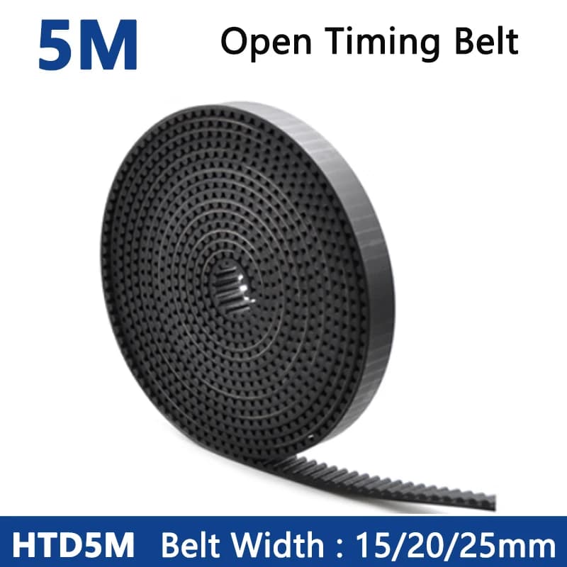 1-10meters Arc Tooth HTD 5M Open Synchronous Belt Width 15/20/25mm Rubber Fiberglass Neoprene HTD5M Open Timing Belt Pitch 5mm