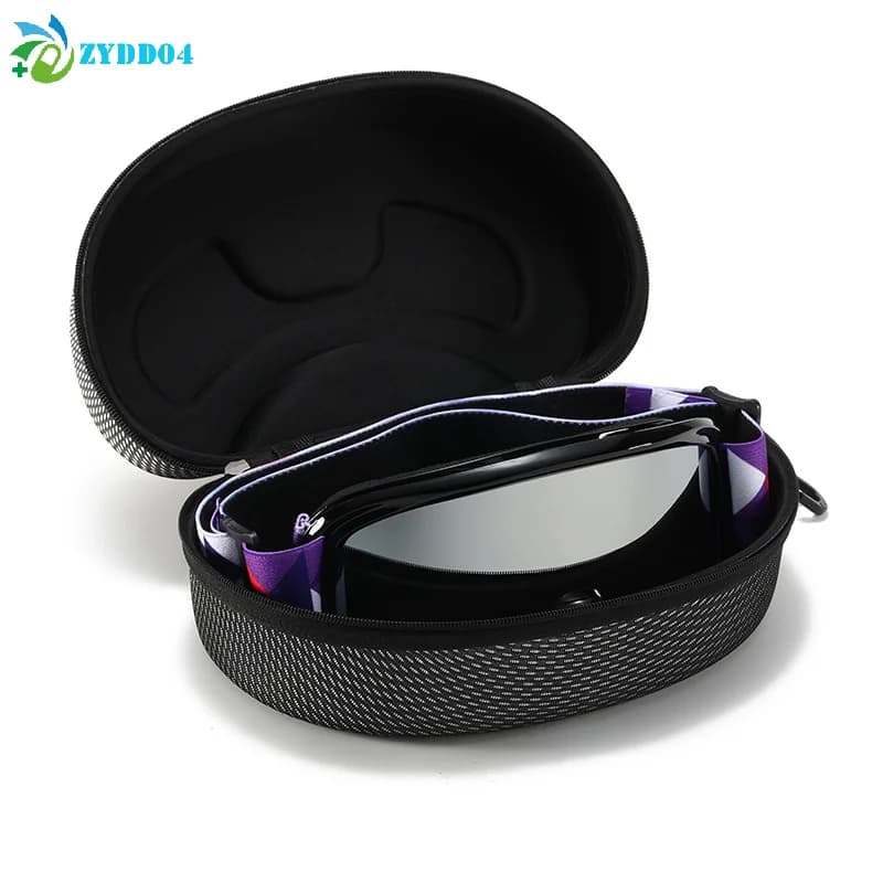 ●1PC Ski Snowboard Goggles Box Hard EVA Portable Protection Carrying Case Water Resistant Shockproof Shell Ski Accessories