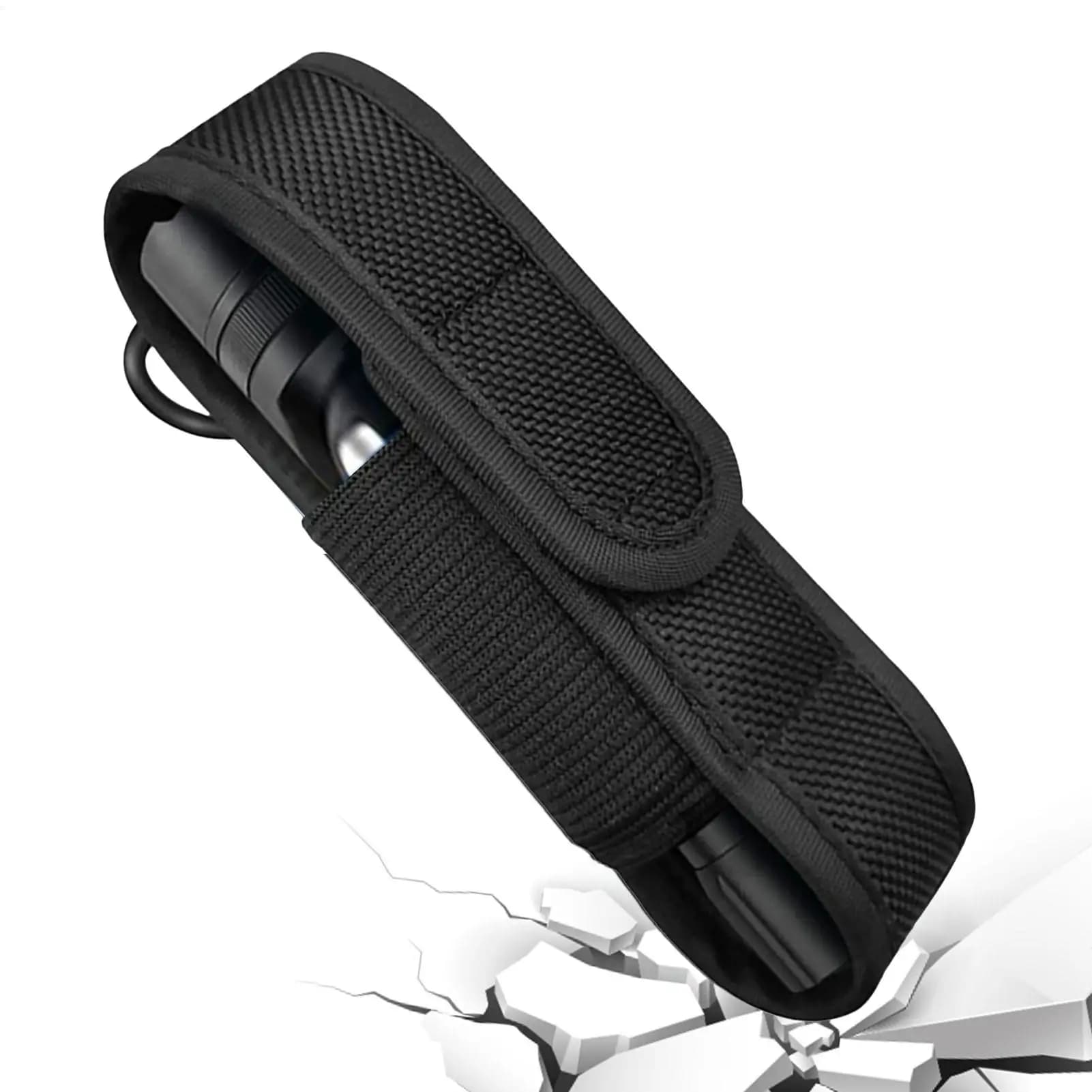 Flashlight Pouch Portable LED Torch Protective Cover LED Torch Nylon Protective Cover for Hunting Camping Outdoor Hiking