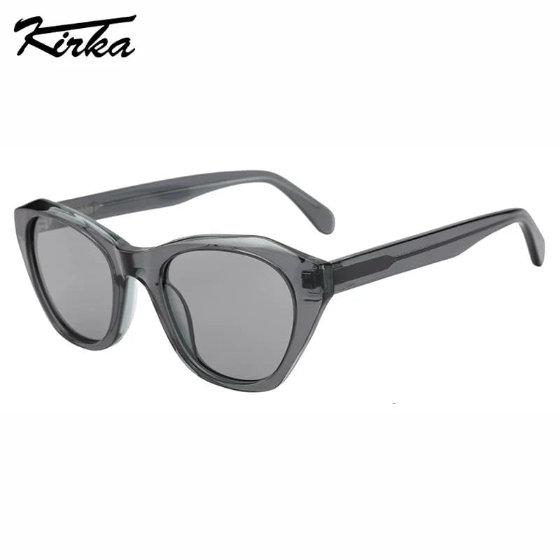 Kirka Occhiali da sole polarizzati Cat Eye femminile Occhiali da sole alla moda Lenti sfumate Occhiali da vista con tempio largo WD5094