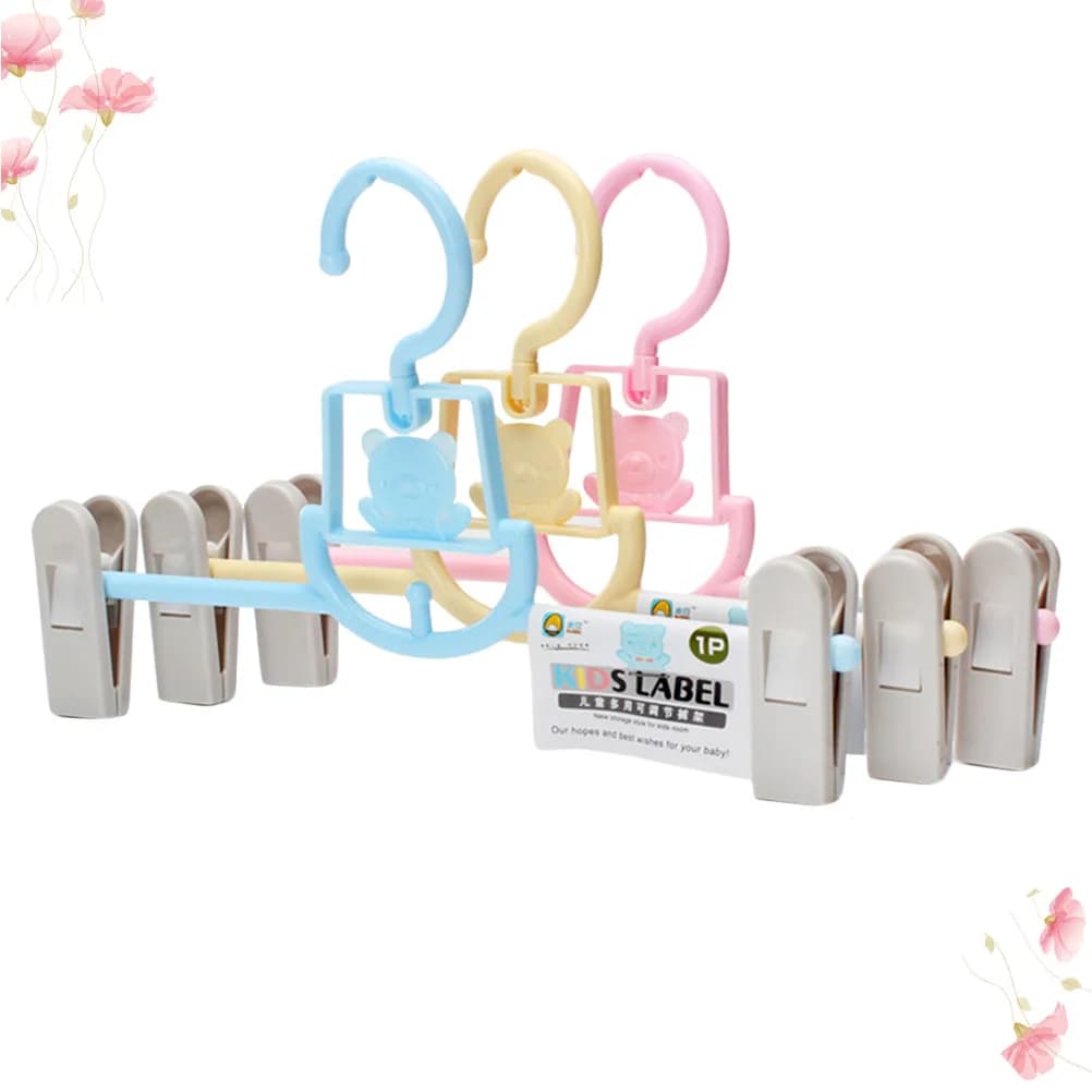 3Pcs Sturdy Pants Rack Adjustable Skid Proof Hangers for Clothes Drying Wardrobe Organization Pants Clip Drying Rack