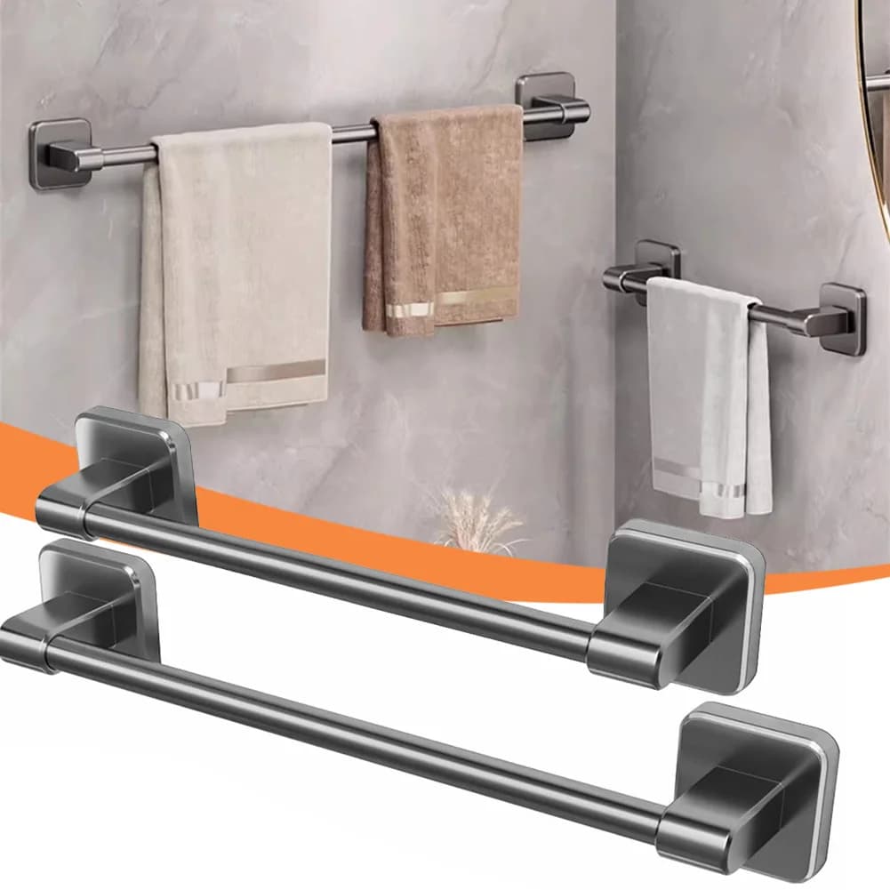 Portasciugamani da 30/40 cm, portasciugamani da bagno, portasciugamani/portasciugamani in metallo senza punzonatura, organizer da bagno salvaspazio a parete per la casa