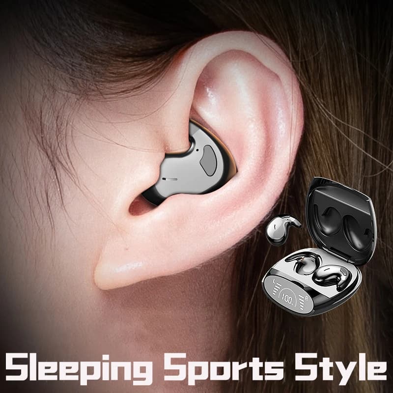 SK Cuffie per dormire ultrasottili 5.3 Auricolare Bluetooth wireless Auricolari invisibili Pulsante oculto nell'orecchio Auricolari sportivi Impermeabili
