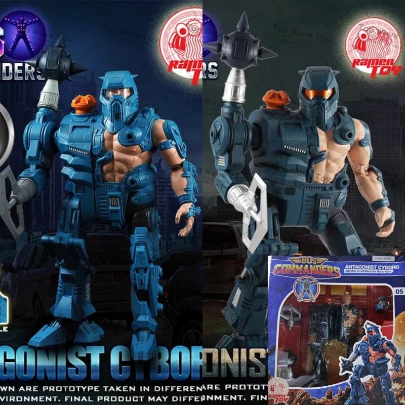 New Stock Ramen Toy 80C05C 1/12 Scale 80s Commander Antagonist Cyborg Male Warrior Full Set 6Inch Action Figure Doll Body Toy