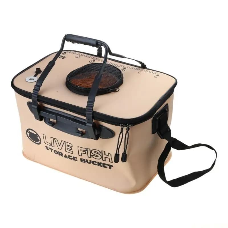 M5TC Fishing Tackle Multifunctional Live Fish Baits Bucket Fishing Fish Box Portable EVA Live Fish Bucket Fishing Accessory
