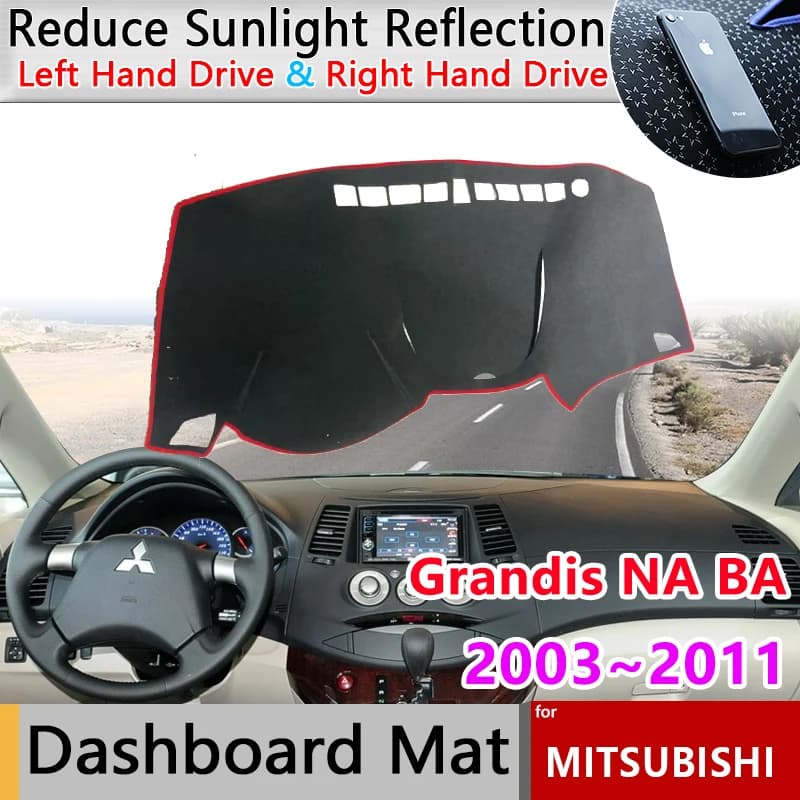 Car mat for Mitsubishi Grandis NA BA 2003 ~ 2011 2004 2005 2006 2007 2008 2009 2010 parasole protect accessories for carpet stickers