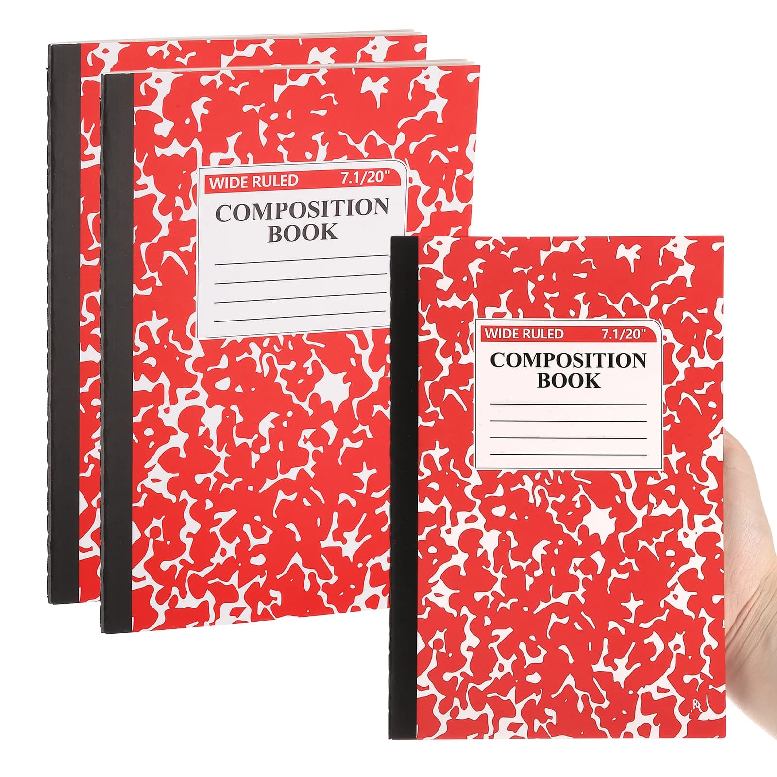 2Pcs A5 Journal Mini Notebook Pocket Marble Memo Notepads Wide Ruled Lined Sketchbook Small 8.3x5.5Inch 30Sheets Office Supplies