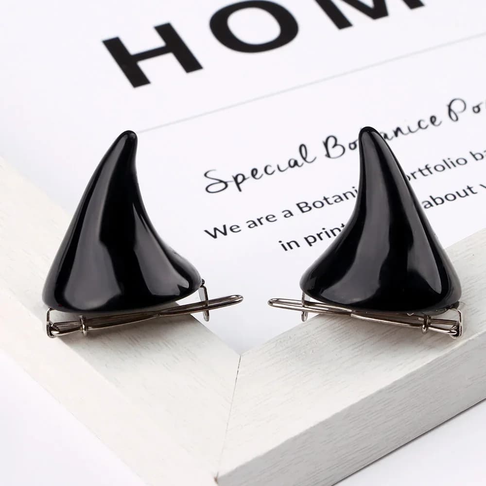 New girls fashion stereo horns from devil ears fashionable jewelry cat ear hair clip children hair accessories for kids band