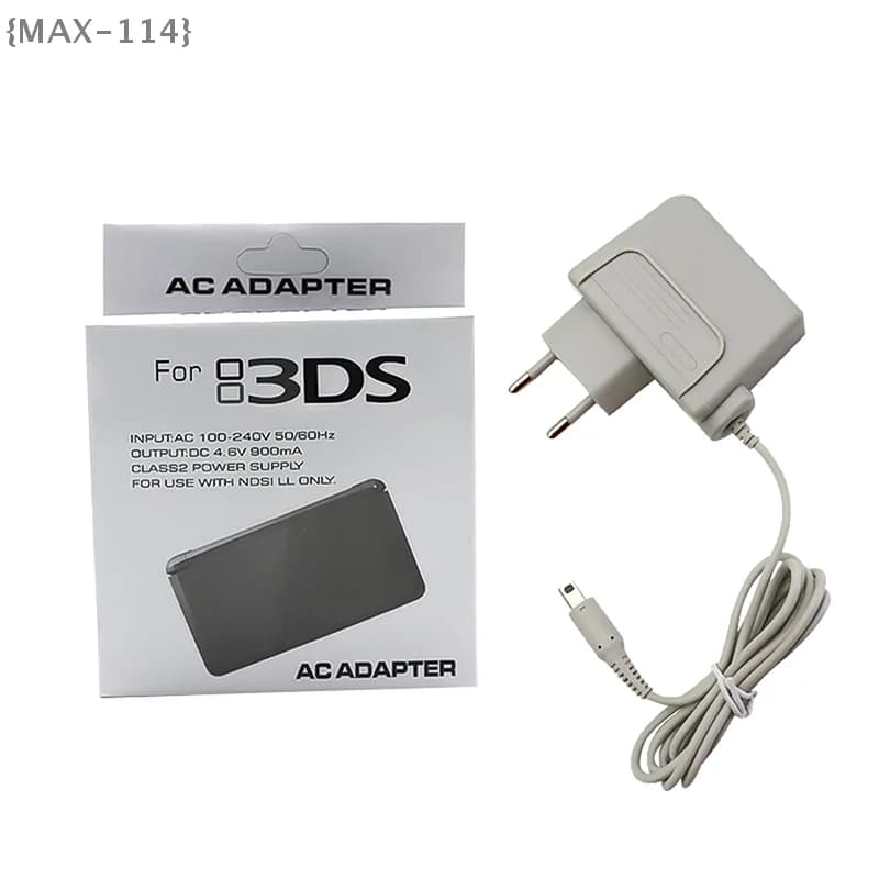 【F2-MAX114】Adattatore di alimentazione con spina EU/US 100V-240V per caricabatterie 3DS, compatibile con 3DSLL/3DS/NDSI/NDSILL