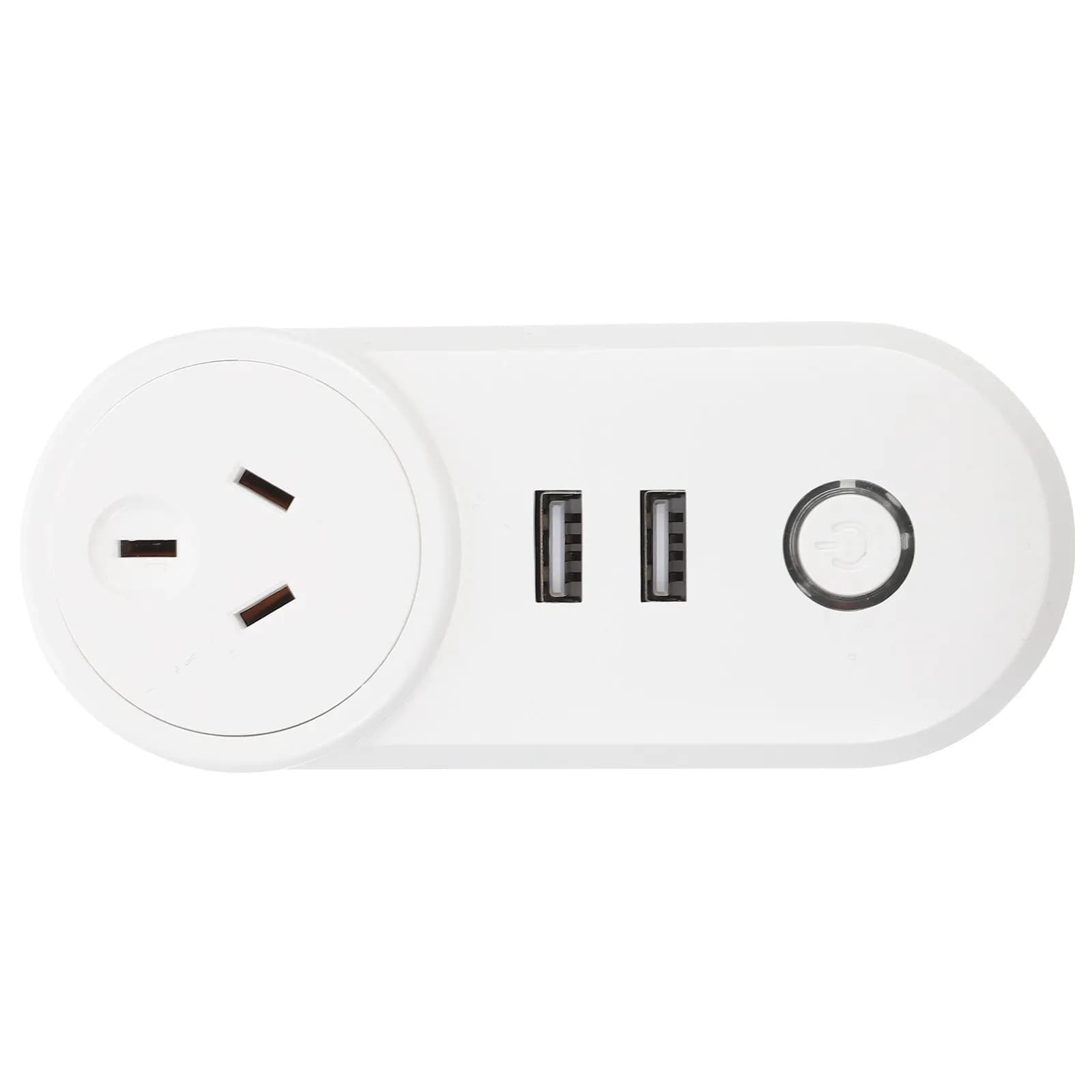 1 Piece Mini Smart WiFi Wireless socket for home with 2 USB ports, Vocal Control, Timer, Security Insulation