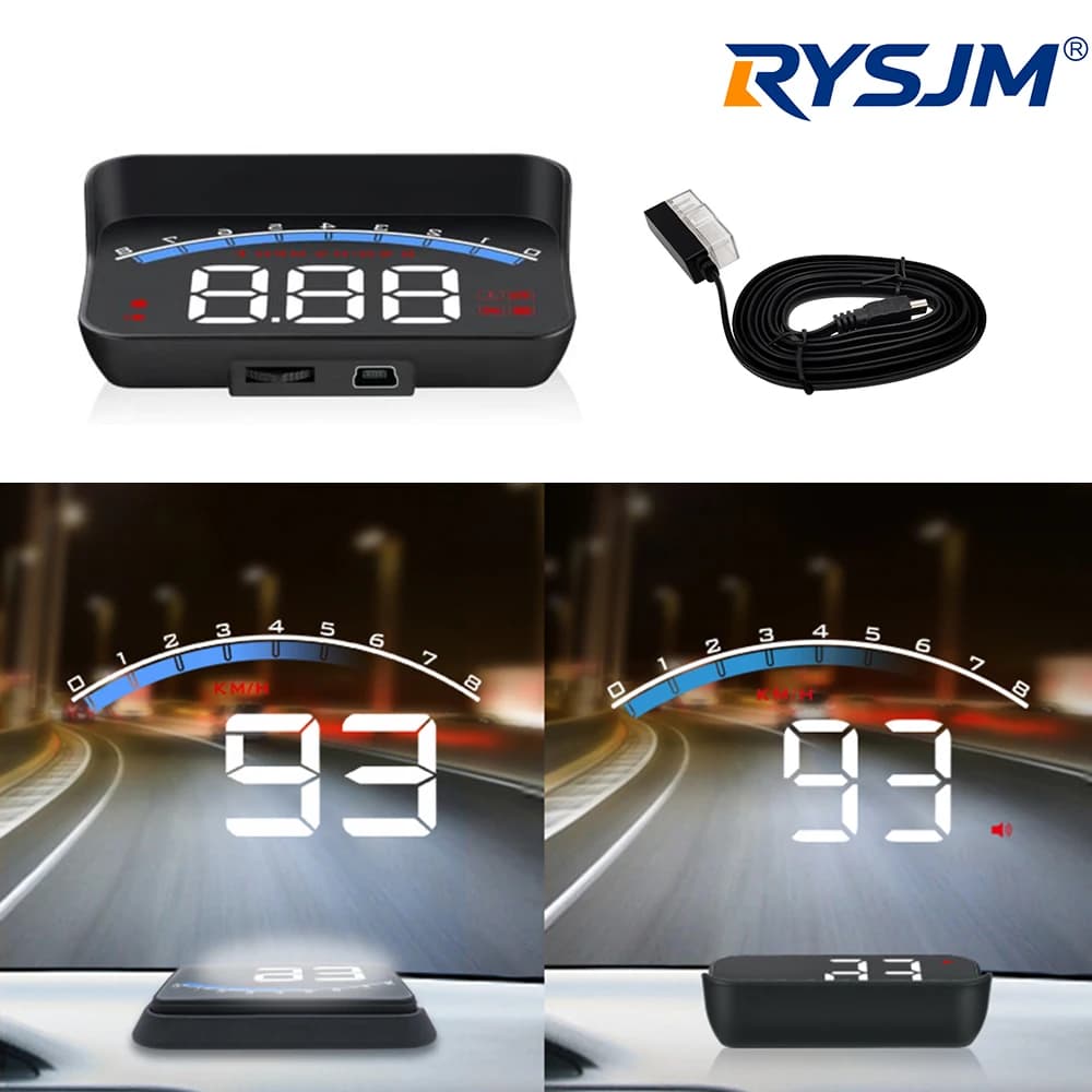 HUD M6S OBD2 Head Up Display Auto Electronics KM/h MPH OBD for Overspeed Security Alarm Water Temp Voltage Projector Windshield