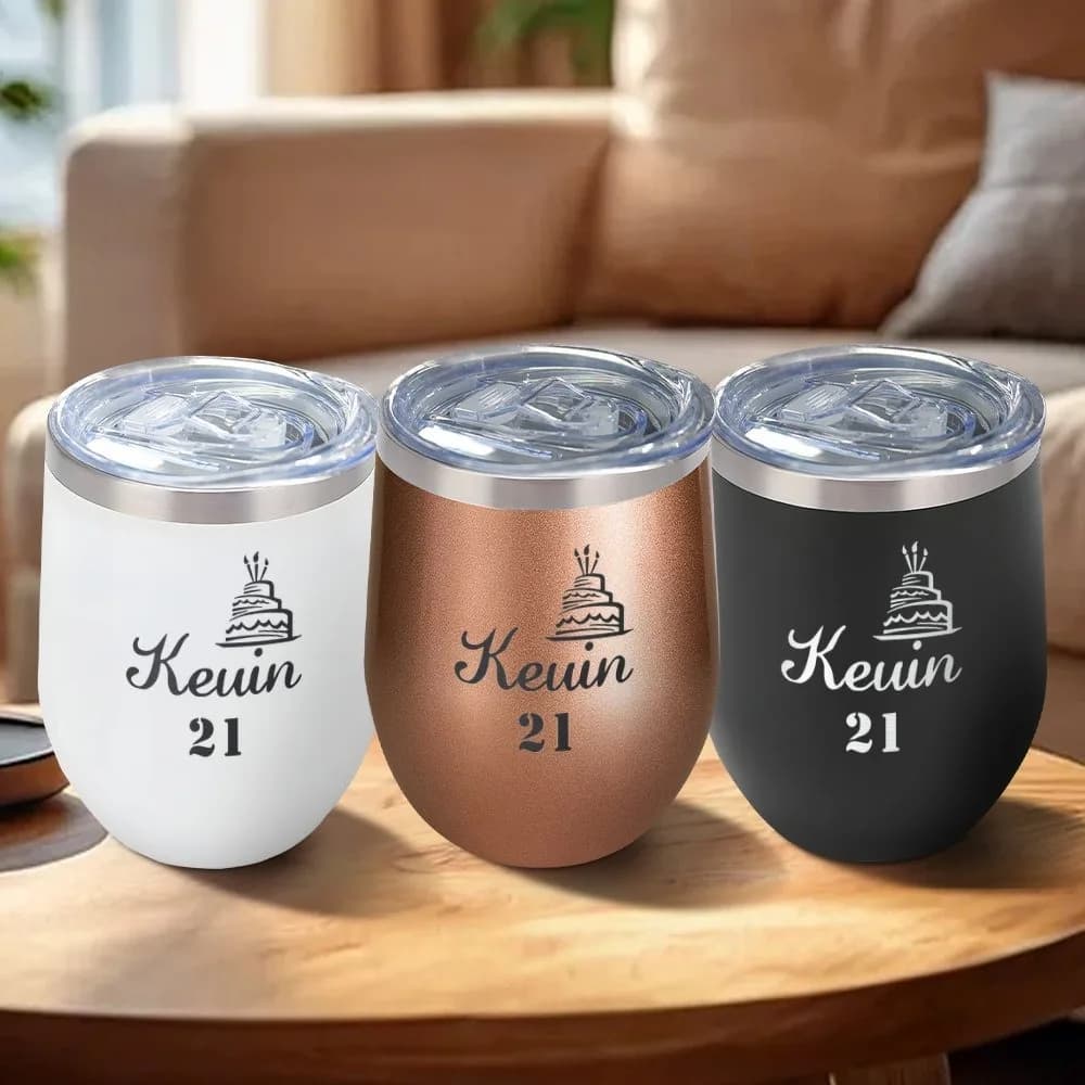 Tazza da viaggio personalizzata in acciaio inossidabile da 12oz, regalo di compleanno e laurea da genitori, amici, nonna, ideale per bevande calde e fredde