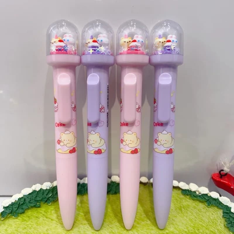 24pc /LOT KAWAII RABBIT BEAR PRESS GEL PEN carino 0,5 mm inchiostro nero penne neutre penne regalo cancelleria ufficio forniture scolastiche
