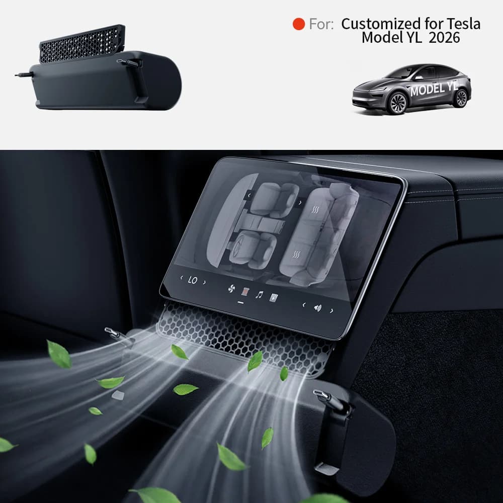 YZ Per Tesla Model YL Juniper: Copertura Bocchetta Aria Posteriore 3-in-1 con Hub USB da 60W e Diffusore di Fragranze per Auto - Accessori 2026