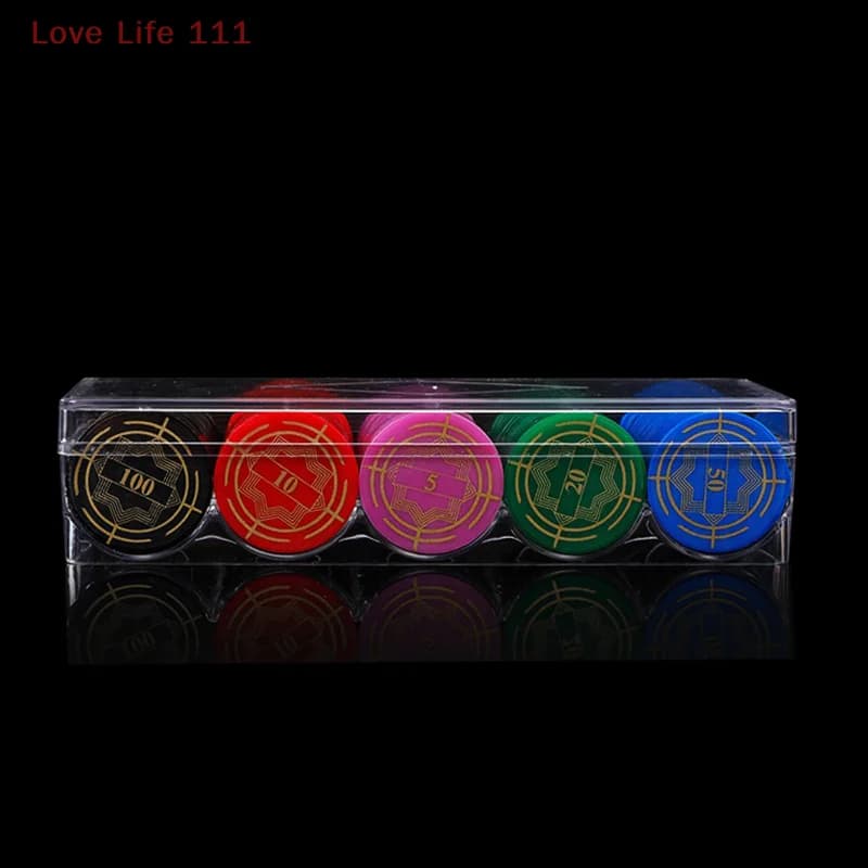 Nuovo Vassoio Porta Chip da Poker in Acrilico Trasparente Resistente, Scatola Contenitore per 100 Chip, Oggetto da Collezione e Artigianato