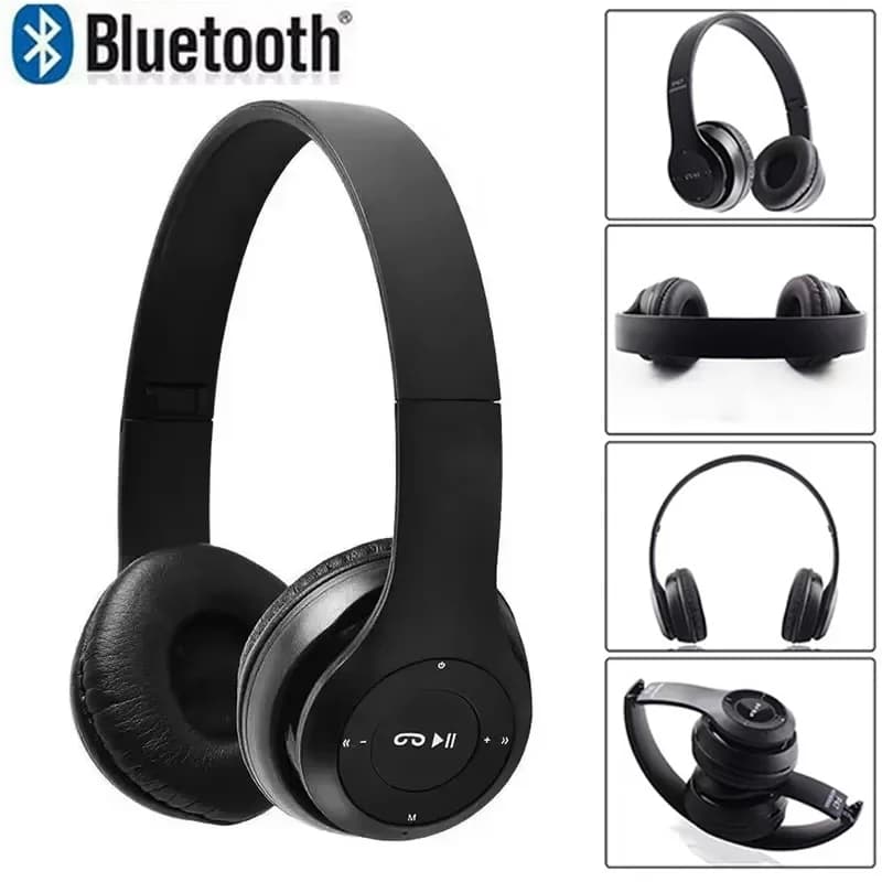 Cuffie Bluetooth senza fili con microfono, cuffie con cancellazione del rumore, auricolari con suono stereo 3D, cuffie da gioco sportive per PC portatili