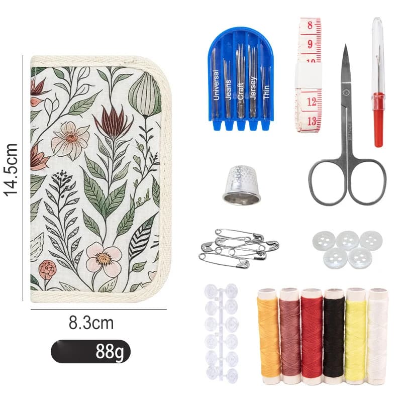 Set di scatole da cucito per la casa Kit da cucito di diverse dimensioni per con kit di forbici per aghi per filo per vestiti Scarpe Ago da cucito e scatola di filo