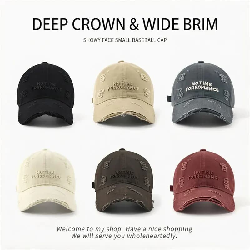 New Vintage Baseball Hat For Men And Women,Four Seasons,Deep Crown, Wide Brim,Sun Protection,A Duckbill Hat