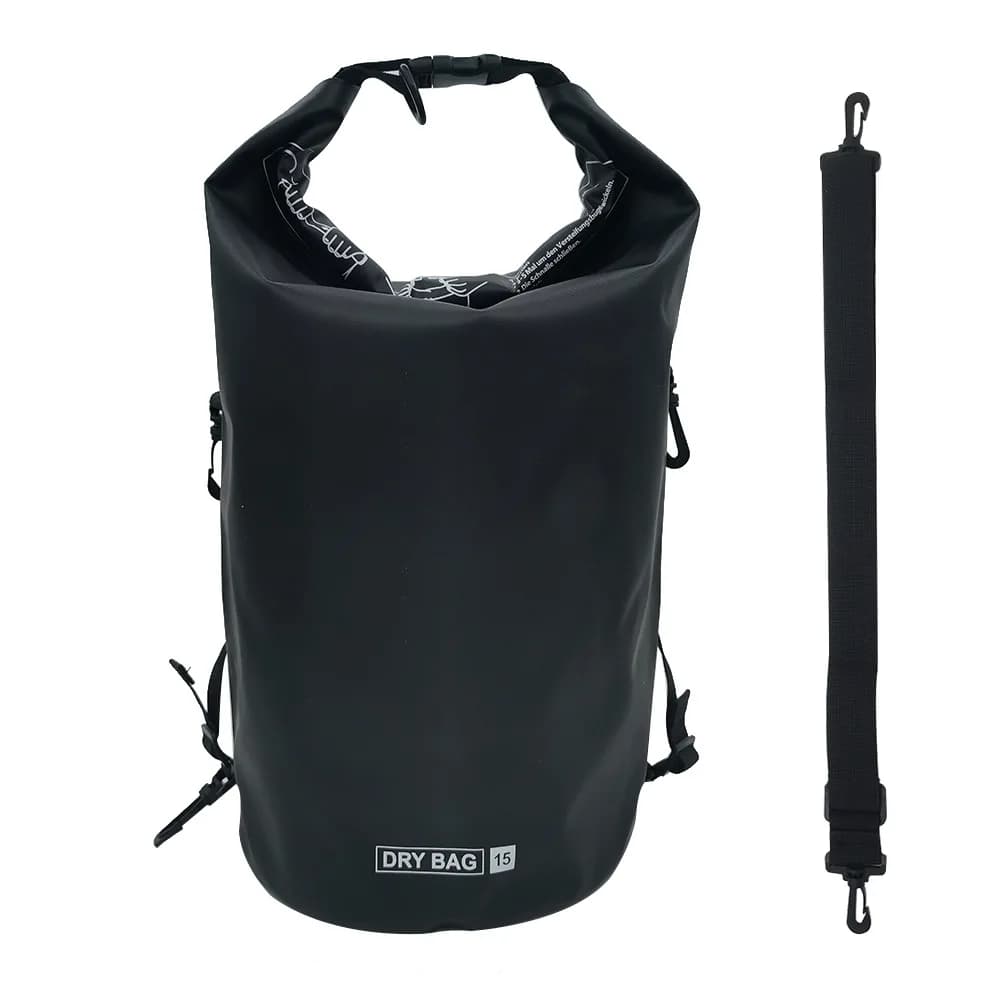 Borsa impermeabile da 30 litri in PVC nero per paddle board, borsa portatile da surf per kayak, paddle board, accessori per surf all'aperto