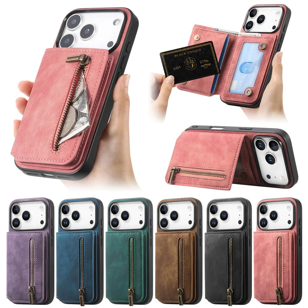 Custodia a libro con blocco RFID per Apple iPhone 17 Air 16 16e 15 14 Plus 13 12 Mini 11 Pro Max X XR XS Max SE 2022