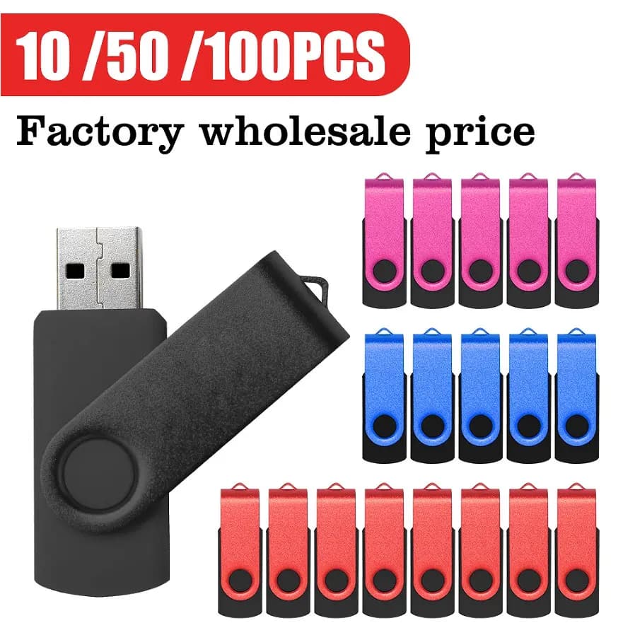10/50/100 PCS Logo gratuito 2.0 Chiavetta USB 2 GB 4 GB 8 GB 16 GB Memory Stick Pendrive 32 GB 64 GB 1 GB Chiavetta USB Flash Disco U Disco